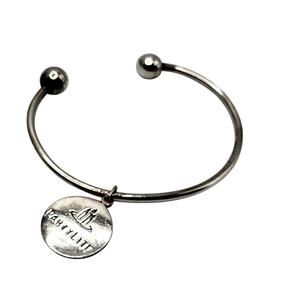 Sterling Silver 925 Cuff Bracelet Charm Bangle 19.3g